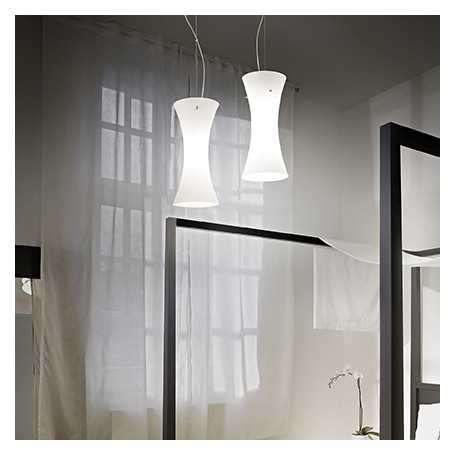 IDEAL LUX lampada sospensione ELICA sp1 vetro bianco