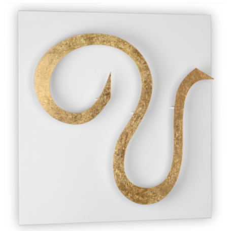 TORNADO PL D50 Ideal Lux Plafoniera in metallo bianca con inserto oro Led