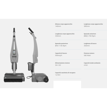 FB35 FLOORWASH LAVA E ASCIUGA PAVIMENTI A RULLI SENZA FILO