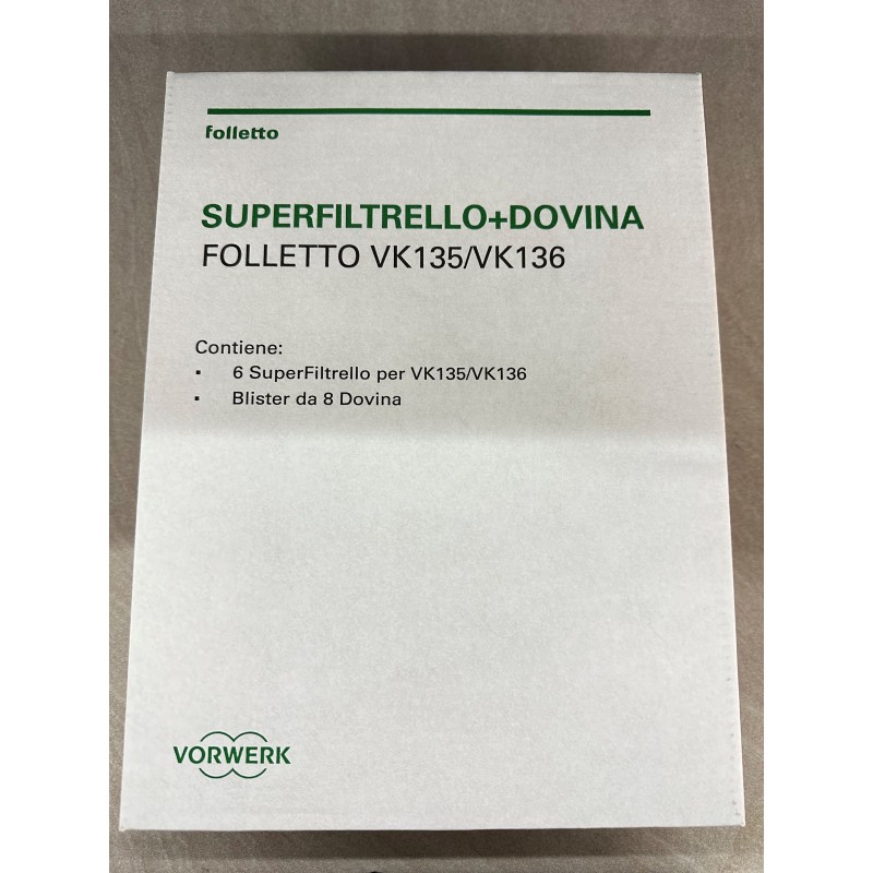 Sacchetti aspirapolvere per VK135/VK136...