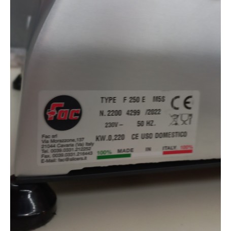 AFFETTATRICE FAC lama diam 22 S220AF