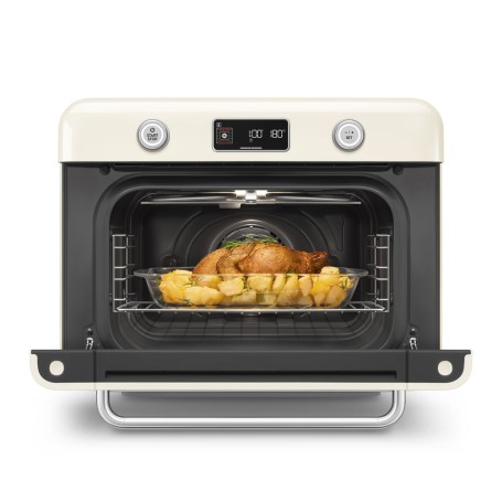 Forno combinato a vapore da appoggio colore PANNA COF01CREU SMEG