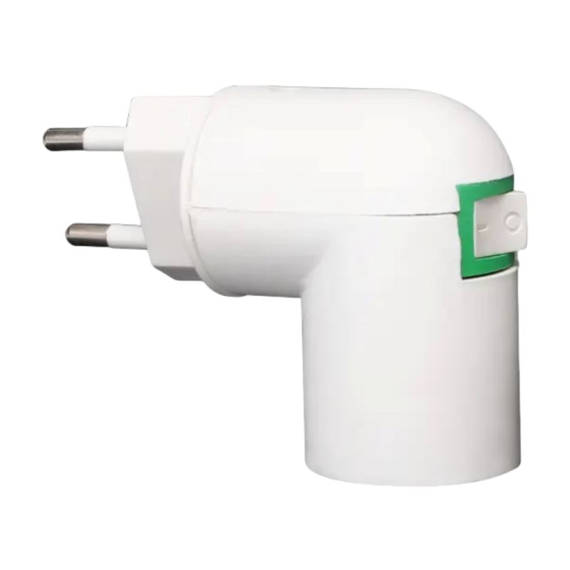 portalampade E14 con spina e interruttore