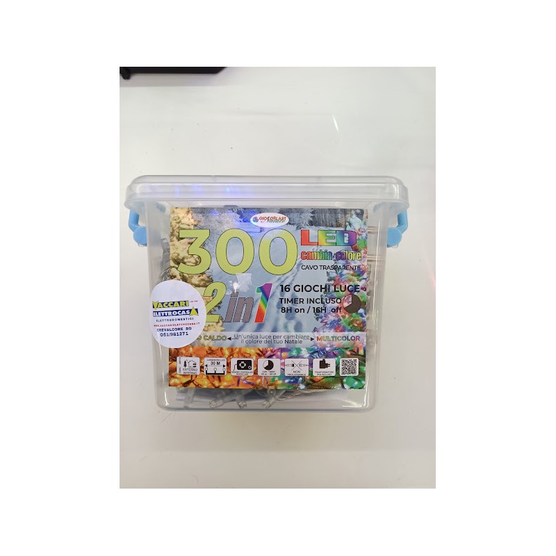 Serie 300 led bianco caldo/multicolor cavo...