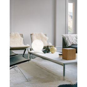 LAMPADA DA TAVOLO A FORMA DI PALLA bianca CARTA TL1 IDEALLUX 2