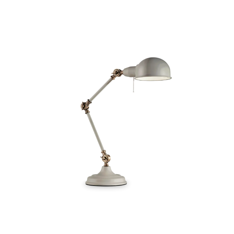 Lampada da tavolo in metallo, braccio snodato...