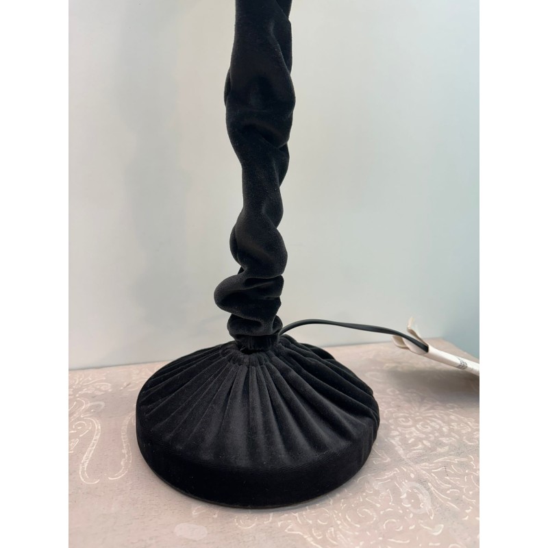 LAMPADA DA TAVOLO IN VELLUTO NERO FARO PUCCINI...