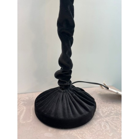 LAMPADA DA TAVOLO IN VELLUTO NERO FARO PUCCINI  LO 29642 LOREFAR 296