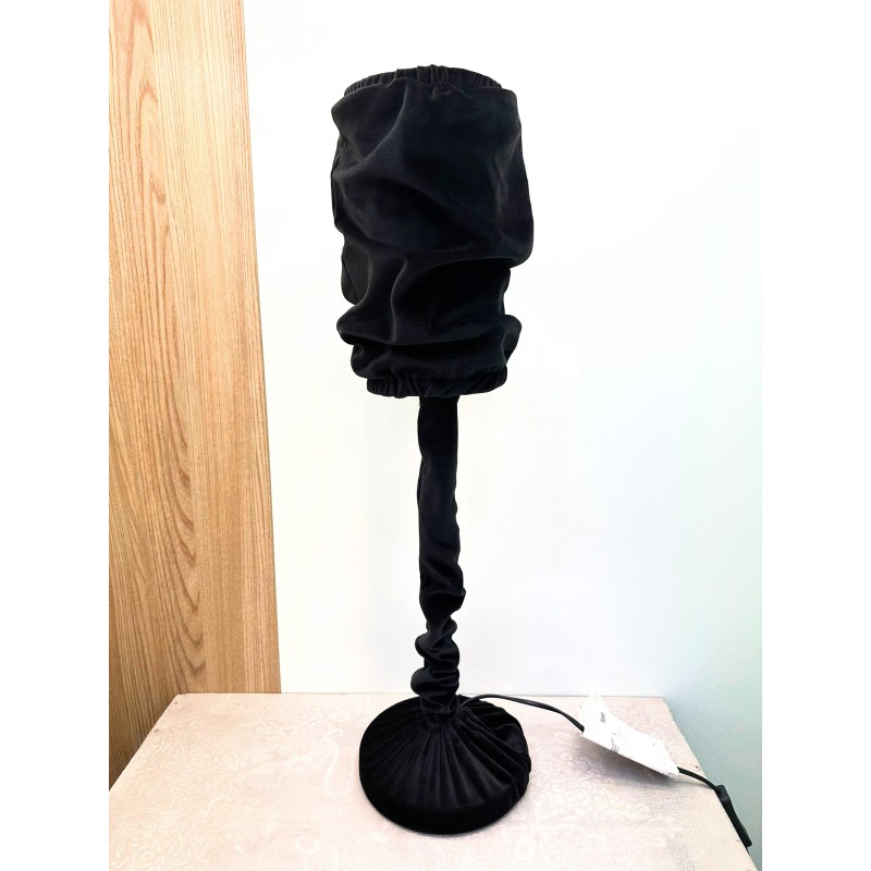 LAMPADA DA TAVOLO IN VELLUTO NERO FARO PUCCINI...