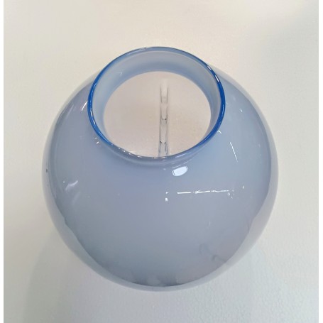 vetro ricambio lampadario globo bianco e azzurro