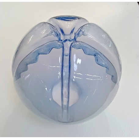 vetro ricambio lampadario globo bianco e azzurro