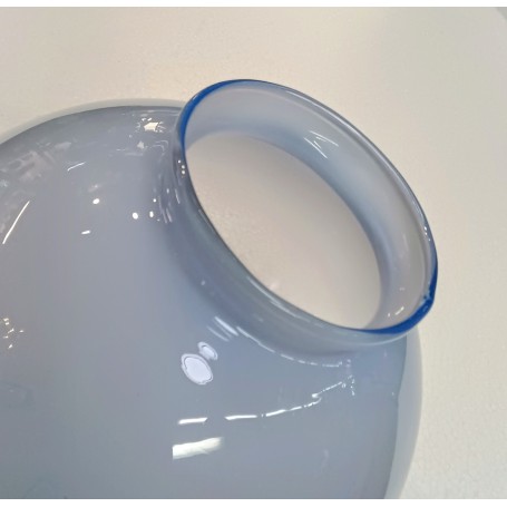 vetro ricambio lampadario globo bianco e azzurro