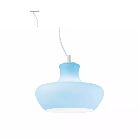 ALadino sp1 Small diametro 30cm azzurro Ideallux ALadino sp1 Small diametro 30cm azzurro Ideallux