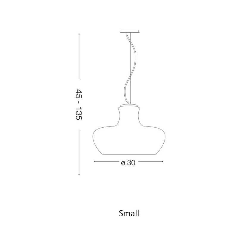 ALADINO SP1 SMALL AZZURRO LAMPADARIO PICCOLE...