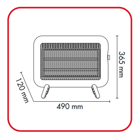 Stufa elettrica al quarzo 500/1000W colore verde SEVENTY... 2