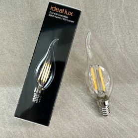 Lampadina led candela colpo di vento trasparente 4w 3000k... 2