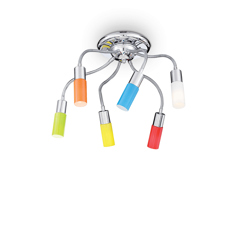 PLAFONIERA CON BRACCI FLESSIBILI E VETRI...