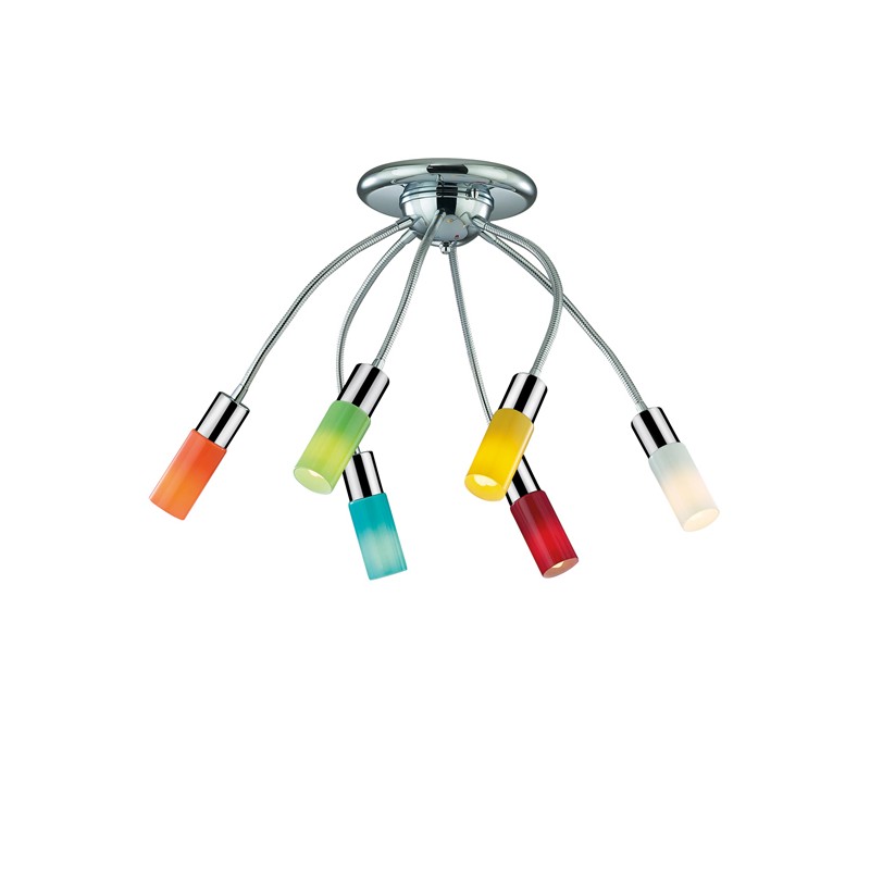 PLAFONIERA CON BRACCI FLESSIBILI E VETRI...