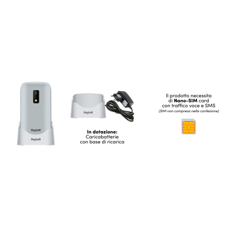 Cellulare Senior QB flip SLV30 GPS PLUS BEGHELLI 9201