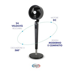 Ventilatore piantana silenzioso oscillazione circolare 24...