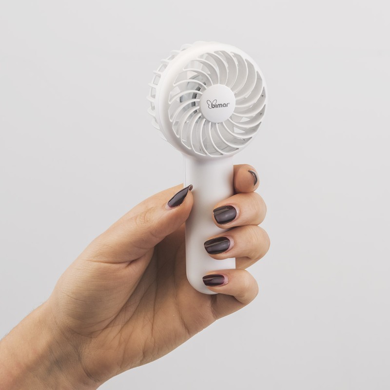 Mini ventilatore portatile, ricaricabile, bianco VA50 BIMAR