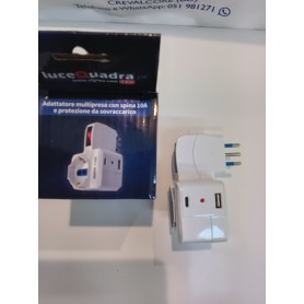 Adattatore multipresa con spina 10A e protezione da sovraccarico. 2