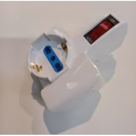 adattatore spina 10A - 2prese+usb+usbC+interrutt ES059