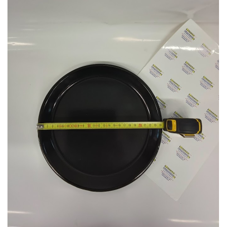 Teglia rotonda da forno diam.24x1,7 nera verniciata