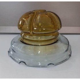 vetro ricambio lampadario ambra e fumè diam 23 - H 13 per...
