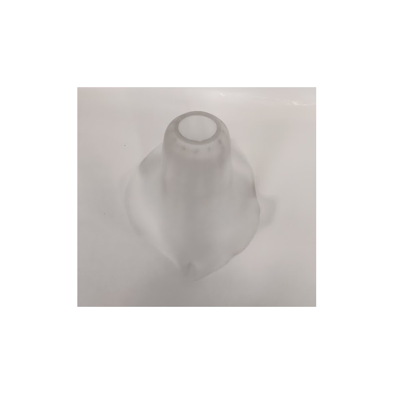 Vetro ricambio lampadario bianco satinato a forma di calla per E14.