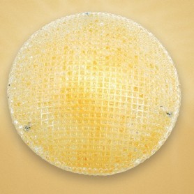 Plafoniera TEA cristallo ambra - padana D.40 CM