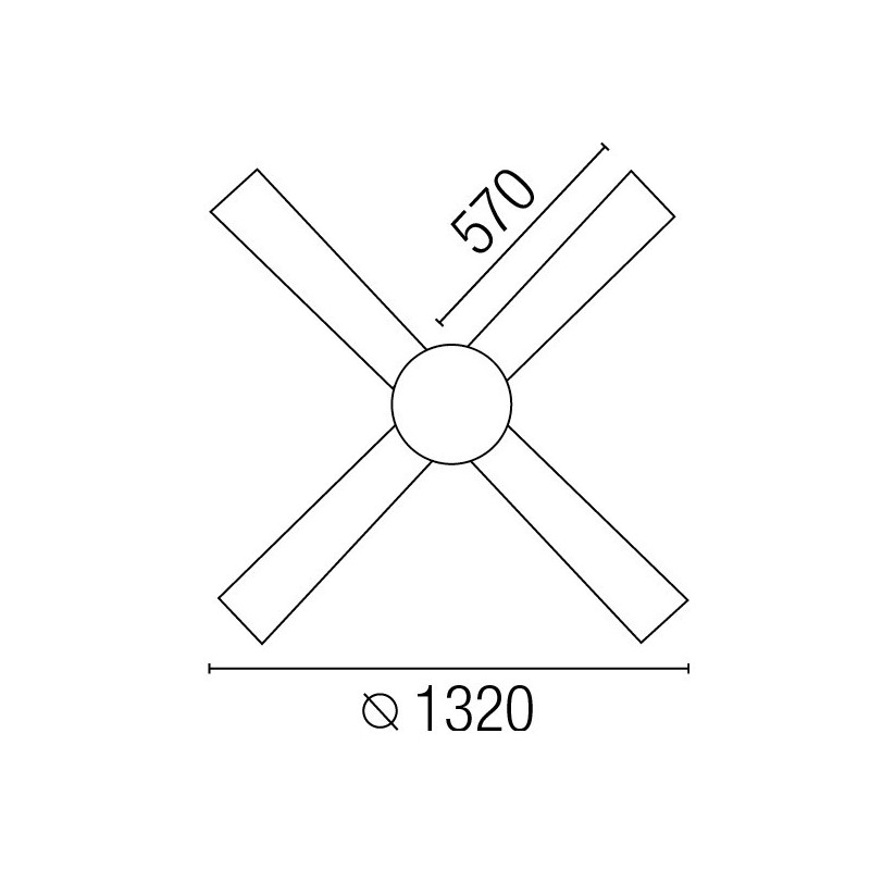 PALK Pala da soffitto con luce in acciaio...