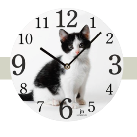 Orologio da parete GATTO BIANCO e NERO LOWELL