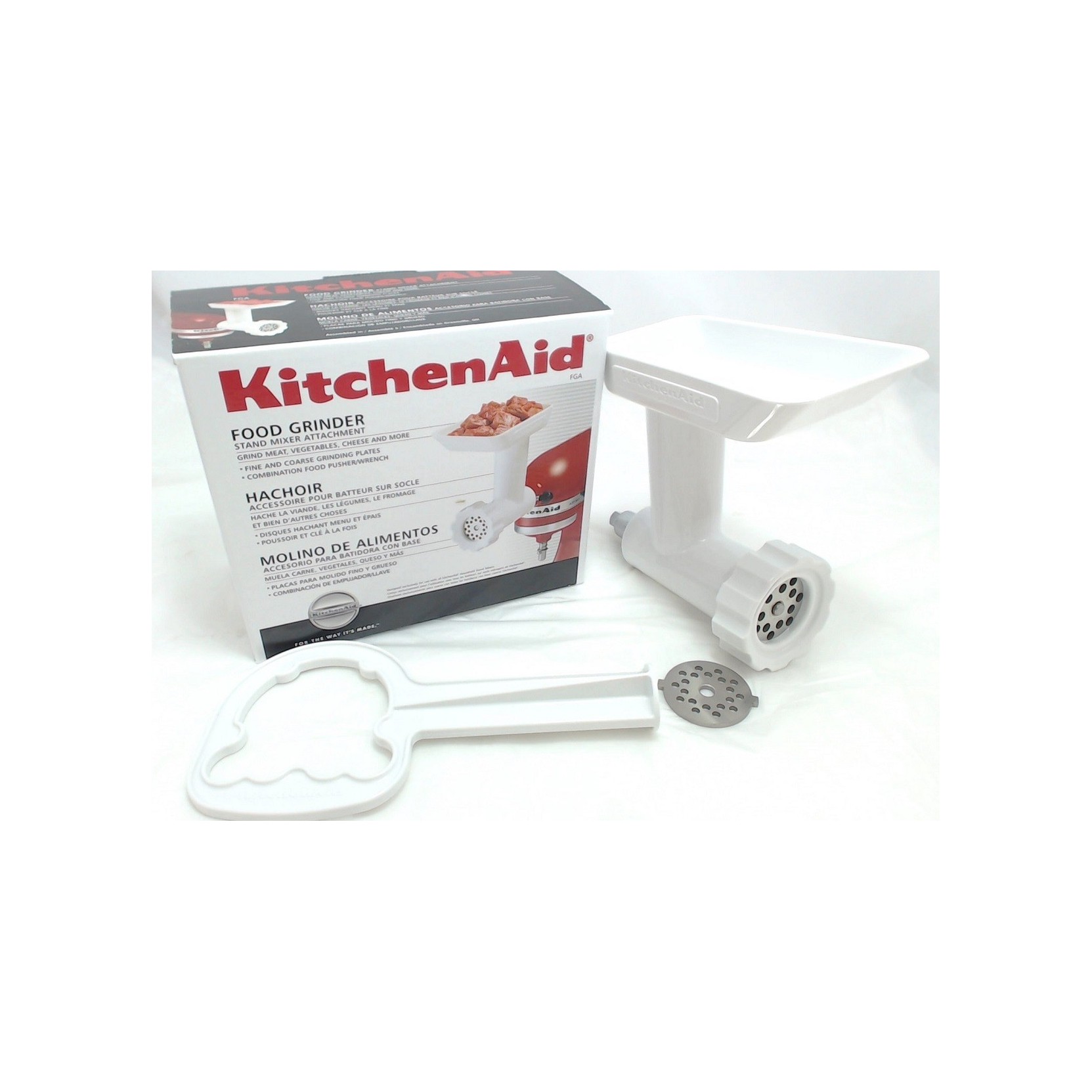 Accessori per Tritacarne per KitchenAid Robot da Cucina, Tritacarne con 4  Piastre di Macinazione in Acciaio Inossidabile, 3 Tubi di Riempimento per  Salsicce, COFUN Accessori per KitchenAid Tritacarne.