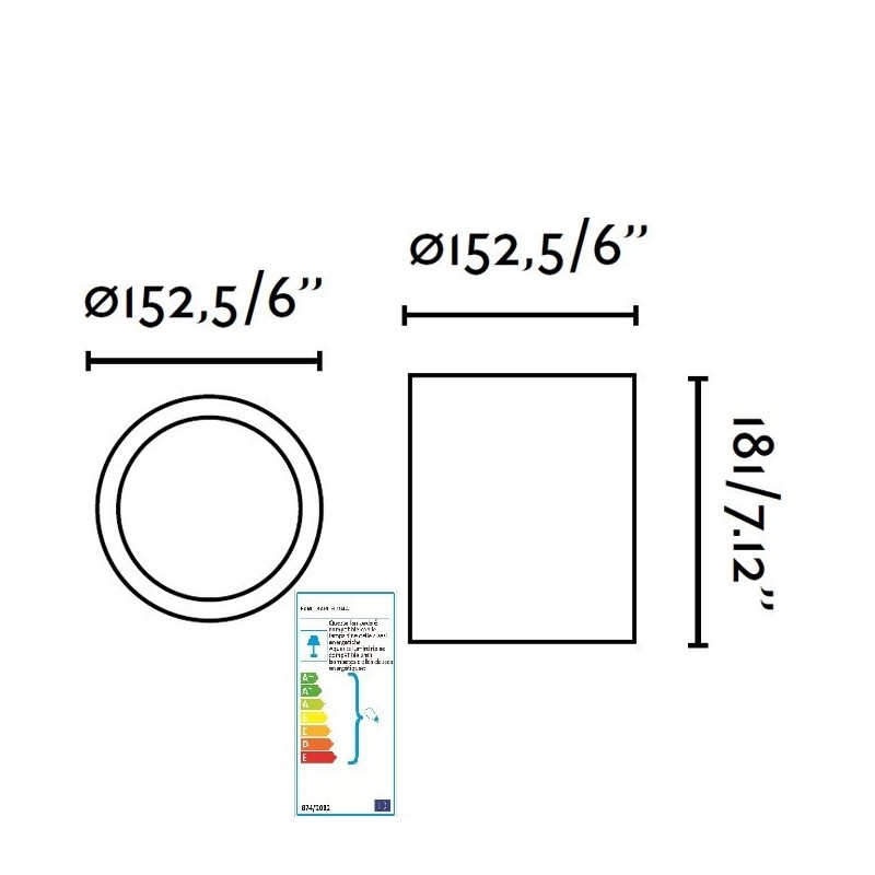 POTE 1 PLAFONIERA DA SOFFITTO CILINDRO NERO  O...