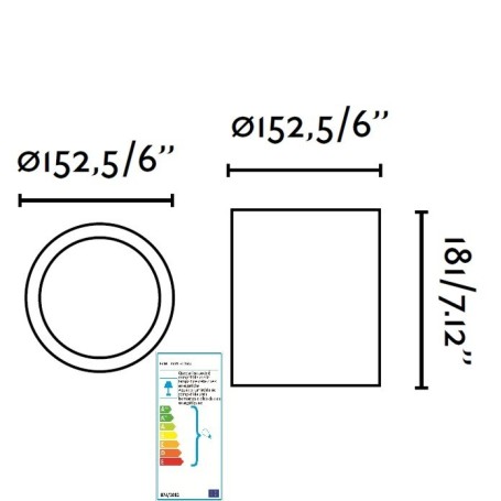 POTE 1 PLAFONIERA DA SOFFITTO CILINDRO NERO  O BIANCO