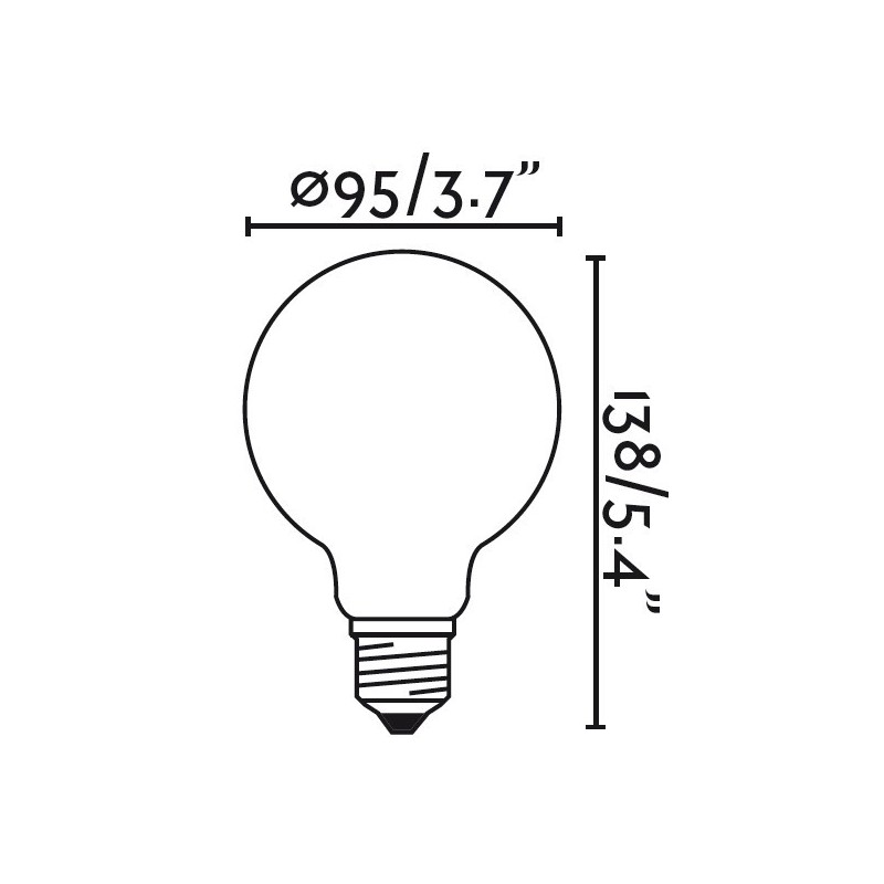 LAMPADINA DECORATIVA E27 40W con FILAMENTI