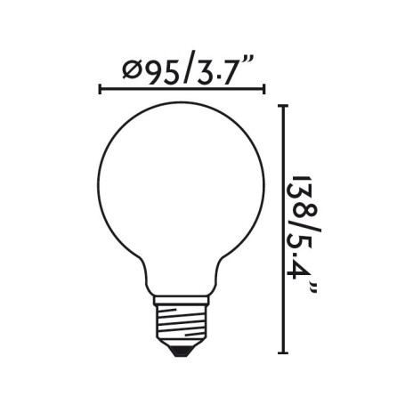 LAMPADINA DECORATIVA E27 40W con FILAMENTI