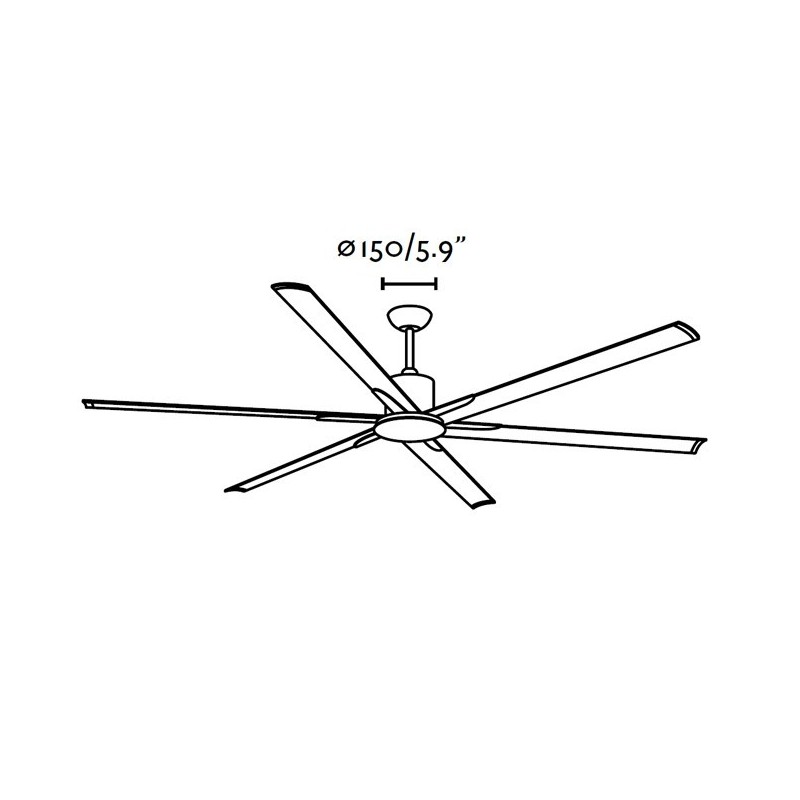 VENTILATORE DA SOFFITTO  GRANDI DIMENSIONI 6...