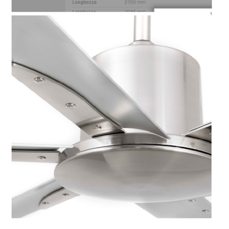 VENTILATORE DA SOFFITTO  GRANDI DIMENSIONI 6 PALE GRIGIO FARO ANDROS diametro 2,13cm