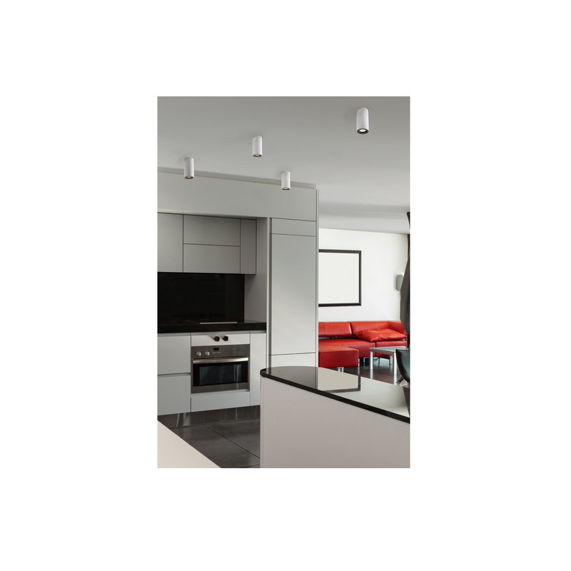 PLAFONIERA SOFFITTO  BIANCA  FORMA CILINDRICA...