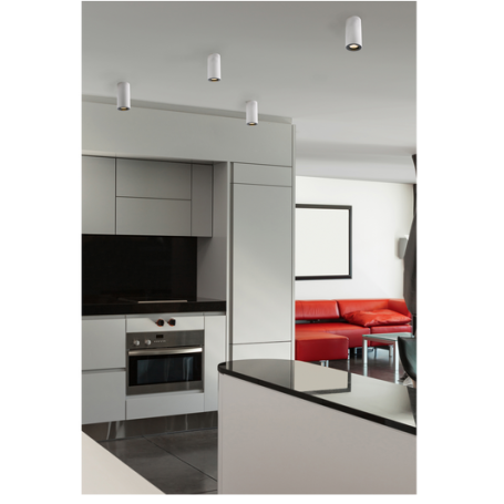 PLAFONIERA SOFFITTO  BIANCA  FORMA CILINDRICA NAN FARO 