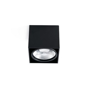 PLAFONIERA SOFFITTO IN ALLUMINIO NERA TECTO FARO