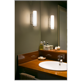 Lampada da parete applique per bagno luce a led  cromo  2