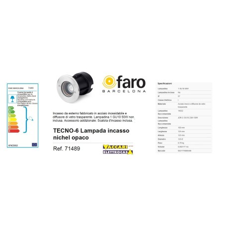 LAMPADA FARETTO INCASSO PER ESTERNO DA PAVIMENTO CALPESTABILE IP67