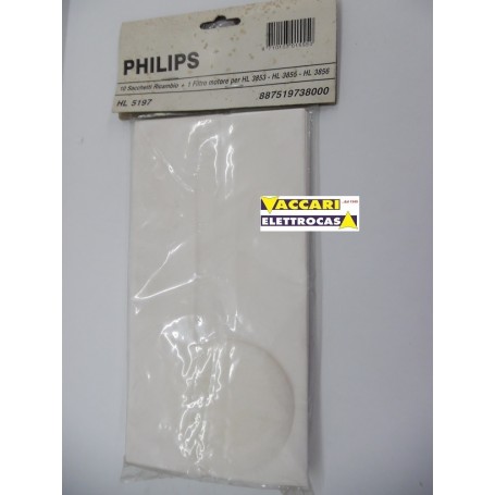 SACCHETTI per ASPIRAPOLVERE PHILIPS HL3853 HL3855 HL3856