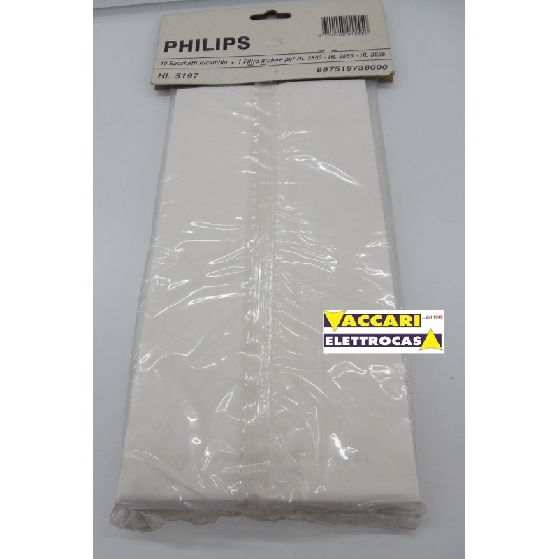 SACCHETTI per ASPIRAPOLVERE PHILIPS HL3853...