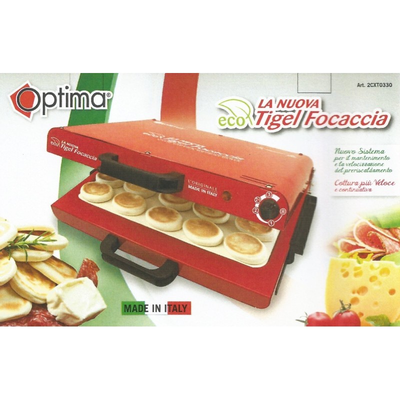 TIGELLIERA ELETTRICA ROSSA REFRATTARIA  OPTIMA