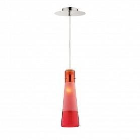 Lampadario cono in vetro Rosso KUKY CLEAR SP1