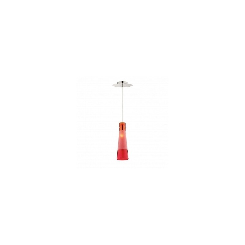 Lampadario cono in vetro Rosso KUKY CLEAR SP1